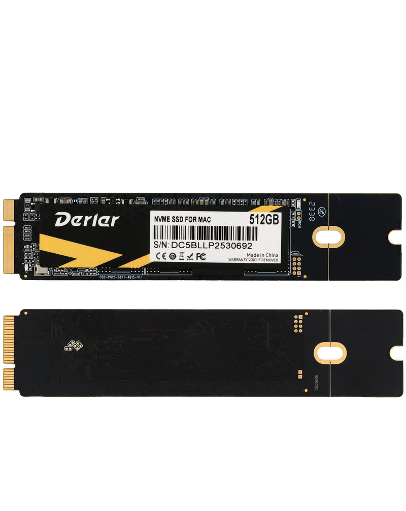 Encuentra en Guatemala el SSD NVMe PCIe 3.0 512GB Derlar Series 2 compatible con MacBook Air 11 y 13 A1465 A1466 (2012) / Pro 13 y 15 Retina (2012 - 2013).