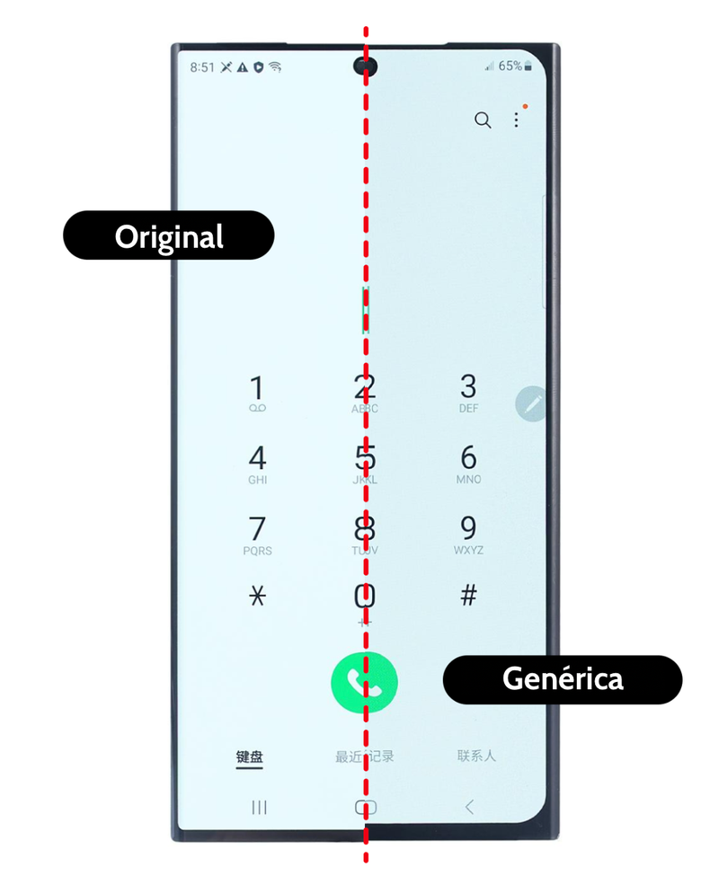 Pantalla OLED GENERICA con marco para Samsung Galaxy S22 Ultra 5G (Grafite)