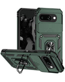 Encuentra el mejor case híbrido de doble capas con aro metálico y protector de cámara para Google Pixel 9A en Guatemala.