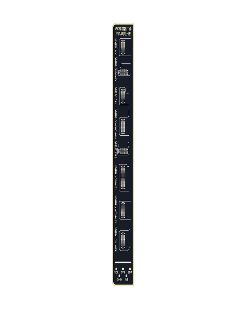 Reparación de placa de cámara trasera gran angular para iPhone desde XR hasta 12 Pro Max en Guatemala.