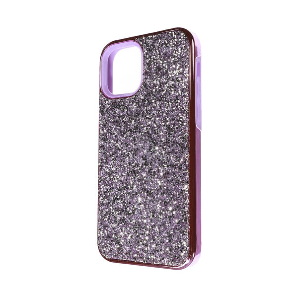 Funda protectora doble capa con diseño de diamantes púrpuras para iPhone 11 Pro Max en Guatemala, ideal para proteger tu dispositivo con estilo.