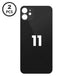 Tapa trasera con agujero mayor para cámara iPhone 11 en Guatemala, disponible en paquete de 2 unidades en color negro.