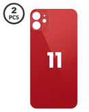 Encuentra tapas traseras rojas con mayor orificio para cámara de iPhone 11 en Guatemala, ideales para reparaciones en talleres especializados.