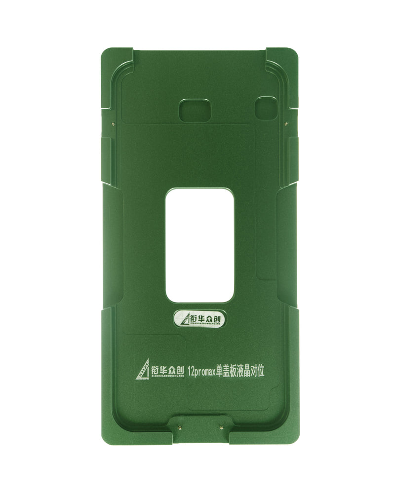 Encuentra el mejor molde de alineación de metal para reparaciones de iPhone 12 Pro Max en Guatemala.