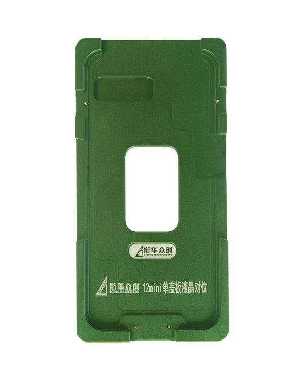 Encuentra el molde de metal de alineación para iPhone 12 Mini en Guatemala para reparaciones profesionales de tus dispositivos Apple.