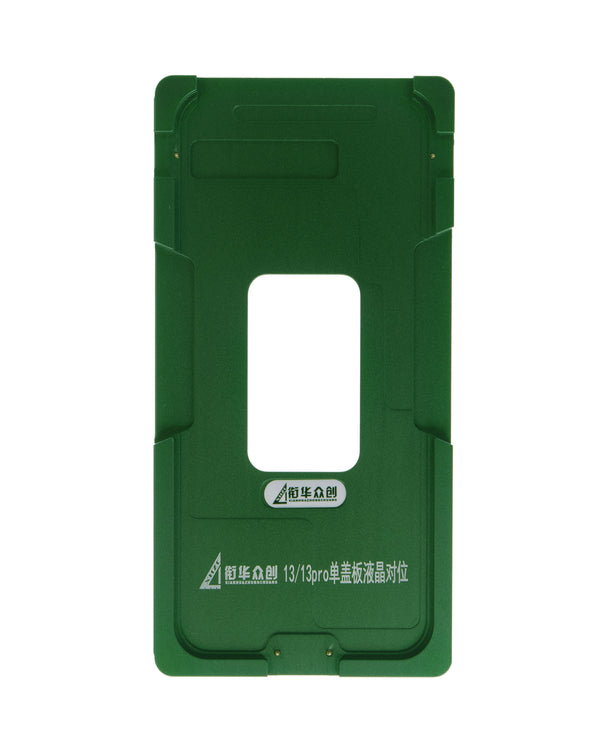 Encuentra el mejor molde de alineación de pantalla para iPhone 13 y 13 Pro en Guatemala, ideal para reparaciones y mayoristas.