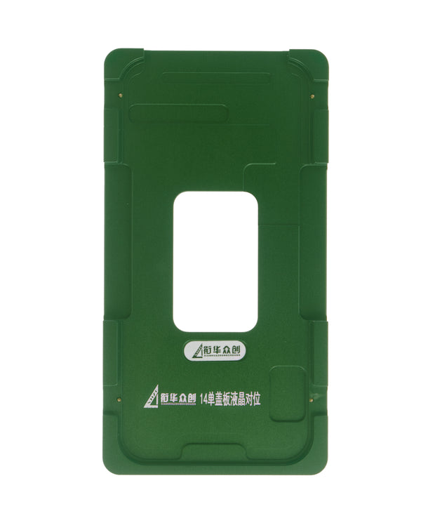 Encuentra el mejor molde de metal para alineación de iPhone 14 en Guatemala para reparaciones profesionales.
