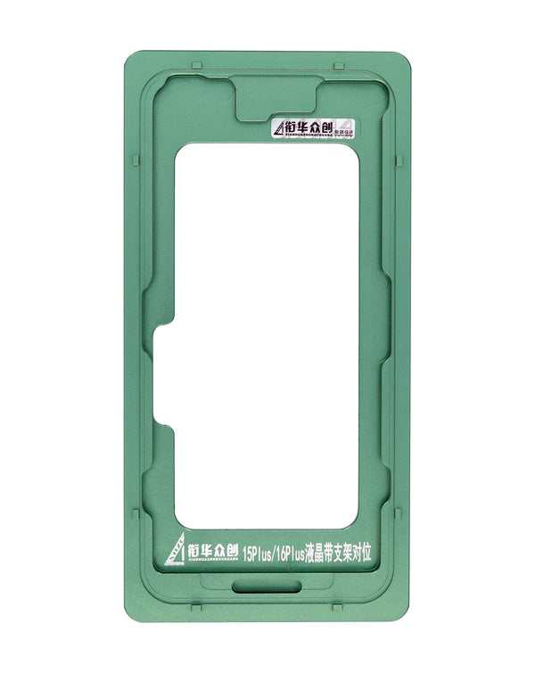 Encuentra el mejor molde de metal de alineación para tu iPhone 15 Plus o iPhone 16 Plus en Guatemala, ideal para reparaciones en talleres de reparación de dispositivos Apple.