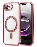 Case transparente con carga inalámbrica en color rose gold para iPhone 7 en Guatemala.