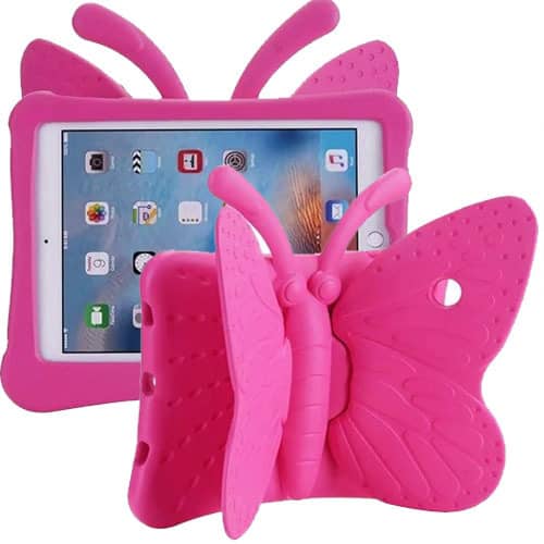 Encuentra la mejor funda infantil shockproof Butterfly HOT PINK para iPad 10.2 en Guatemala, en nuestro catálogo de accesorios iPad de alta calidad.
