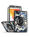 Encuentra la mejor funda hard PC trasera con borde colorido y soporte I-ring para tu iPad en Guatemala.