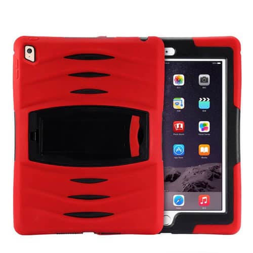 Funda antigolpes roja con ranura para lápiz compatible con iPad 10.2 en Guatemala.