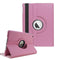 Funda con soporte giratorio de 360 grados para iPad en color rosa claro, disponible en Guatemala.