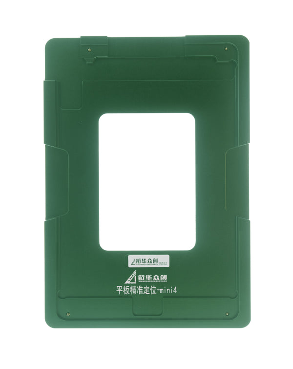 Encuentra el molde de alineación de pantalla para iPad Mini 4 / Mini 5 en Guatemala, ideal para reparaciones en talleres de dispositivos Apple.