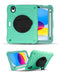 Encuentra la mejor funda ajustable de alta resistencia para tu iPad en Guatemala con correa de hombro en color TEAL.