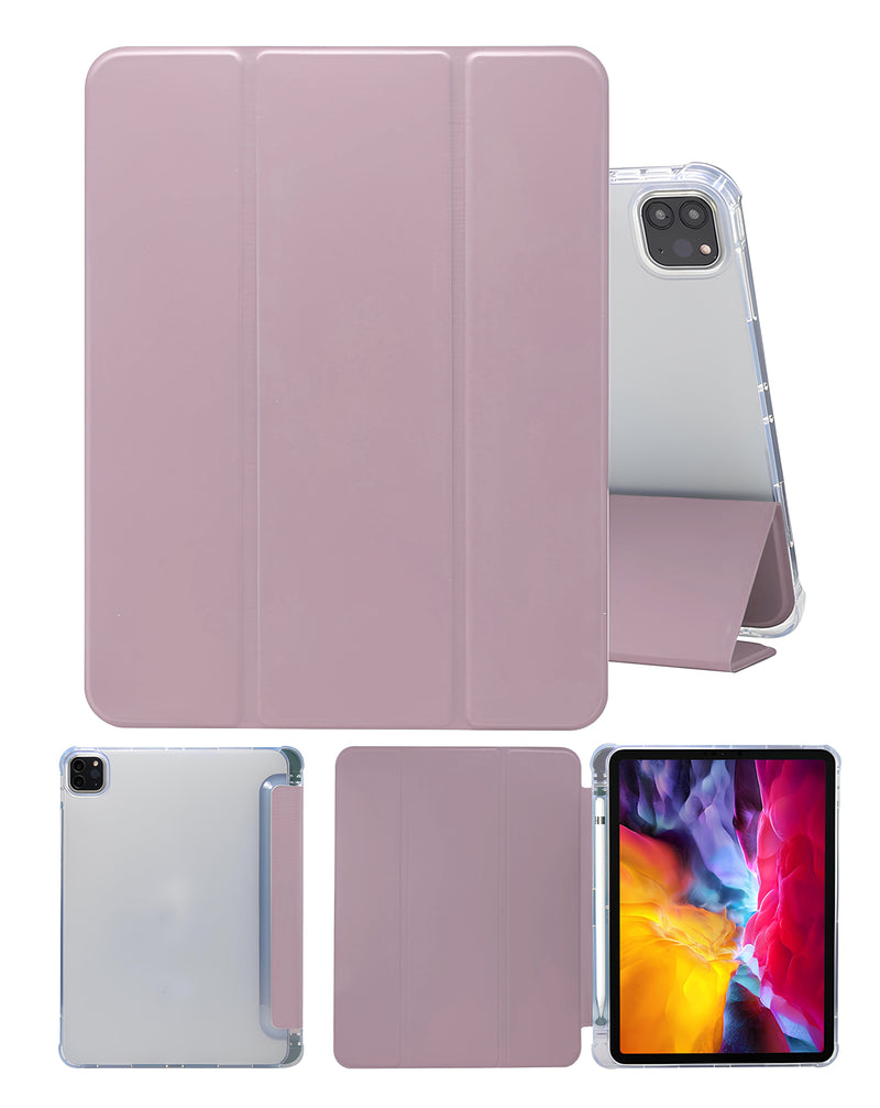 Encuentra el soporte PU de cuero inteligente con porta lápiz para iPad Pro 11 en Guatemala, ideal para proteger y transportar tu iPad con estilo.