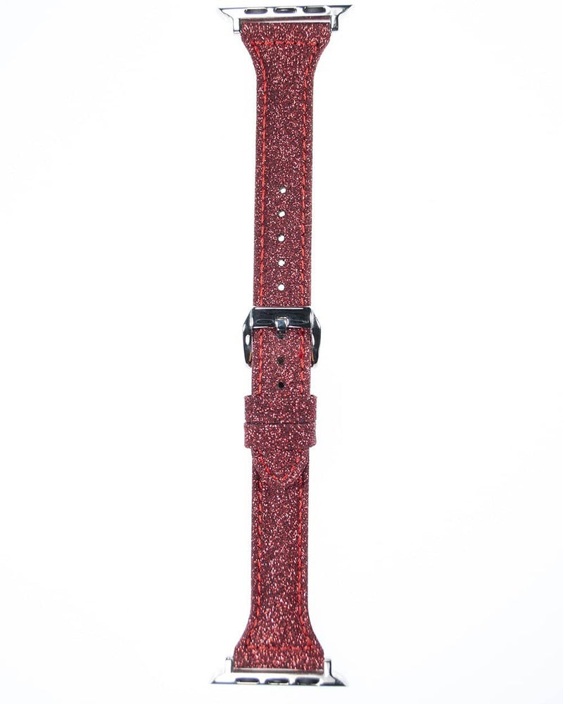 Compra una banda de cuero glitter para tu iWatch (38/40/41mm) en Guatemala, en SlowBack, mayorista de accesorios y reparaciones.