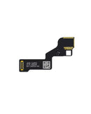 Reparación de Face ID y dot matrix con cable flex para iPhone 14 Pro en Guatemala.