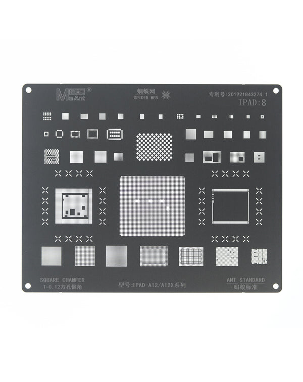 Stencil MaAnt de 0.12mm para reballing BGA de iPad Pro, Mini, Air y iPad en Guatemala.
