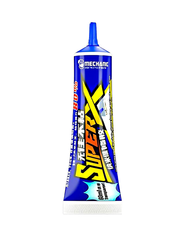 Compra el pegamento rápido Mechanic Super X Nano transparente de 60ml en Guatemala al mejor precio en un mayorista de adhesivos.