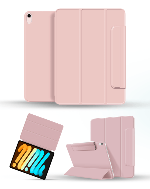 Encuentra la mejor funda smart full body magnet color rosa para iPad Mini 6 / 7 en Guatemala en nuestro catálogo de accesorios para iPad de SlowBack.