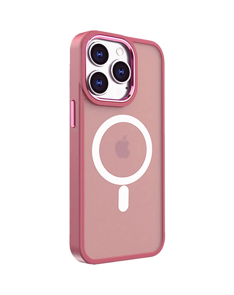 Encuentra la funda magnética con carga inalámbrica color rosa para iPhone 12/12 Pro en Guatemala, ideal para proteger tu dispositivo con estilo.