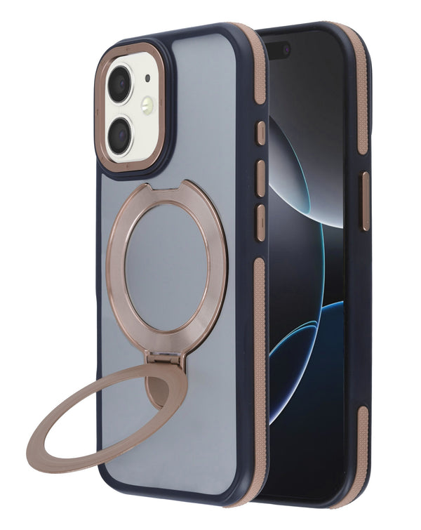 Funda mate transparente con carga wireless y soporte para iPhone 12/12 Pro en Guatemala, disponible en tienda de accesorios para celulares.