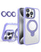 Funda transparente magnética con 2 soportes y lente de cámara para iPhone 12 / 12 Pro en Guatemala, accesorio telefónico disponible en talleres y mayoristas locales.