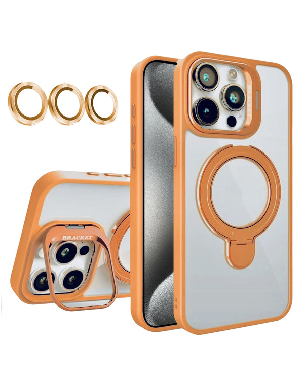 Encuentra la funda transparente magnética con 2 soportes y lente de cámara para iPhone 12/12 Pro en Guatemala.
