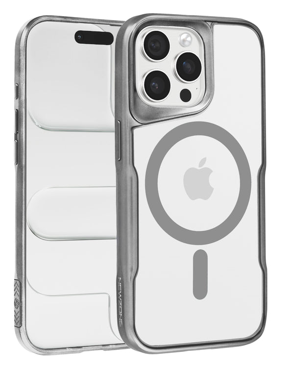 Funda magnética transparente y brillante Plateado para iPhone 12 / 12 Pro en Guatemala.