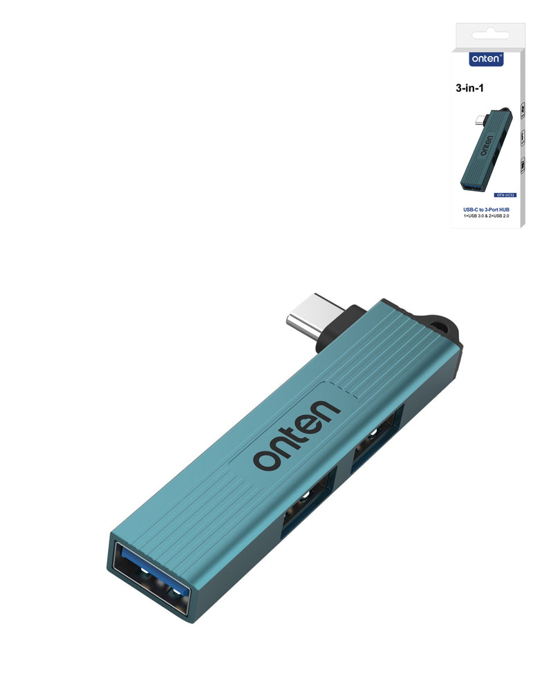 Encuentra el Onten Expansor USB 3in1 (2x USB 2.0 + 1x USB 3.0) en Guatemala para ampliar la conectividad de tus dispositivos.