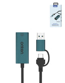 Concentrador Ethernet Onten 1in2 (USB 3.0) ideal para mayoristas de accesorios de red en Guatemala.