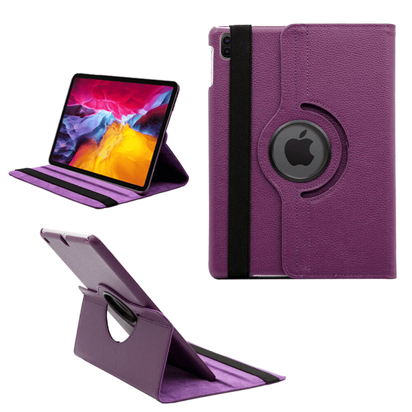 Encuentra en Guatemala la funda giratoria con soporte 360 grados color púrpura para iPad Air 13 2024 / Pro 12.9 (3rd / 4th / 5th / 6th) de la marca SlowBack. 