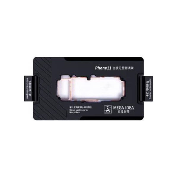 Marco de prueba en capas QianLi Mega-Idea para iPhone 11 ideal para reparaciones en Guatemala.