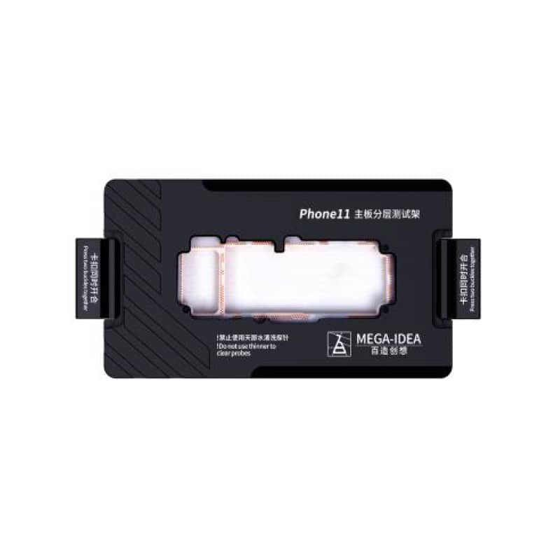 Marco de prueba en capas QianLi Mega-Idea para iPhone 11 ideal para reparaciones en Guatemala.