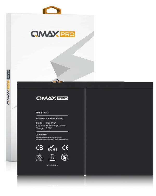 Batería QMAX para iPad 9, iPad 8, iPad 7, iPad 6, iPad 5 y iPad Air 1 en Guatemala, encuentra la mejor calidad en Mayorista de Baterías.