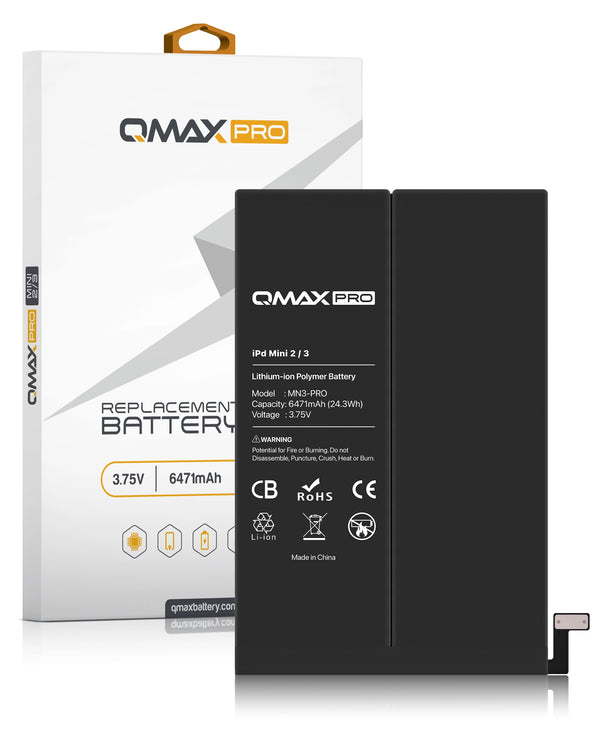 Repara la batería de tu iPad Mini 2 o Mini 3 con baterías QMAX originales en Guatemala.