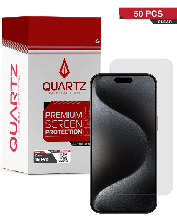 Encuentra la mejor tapa trasera de vidrio templado Quartz para iPhone 16 Pro en Guatemala.