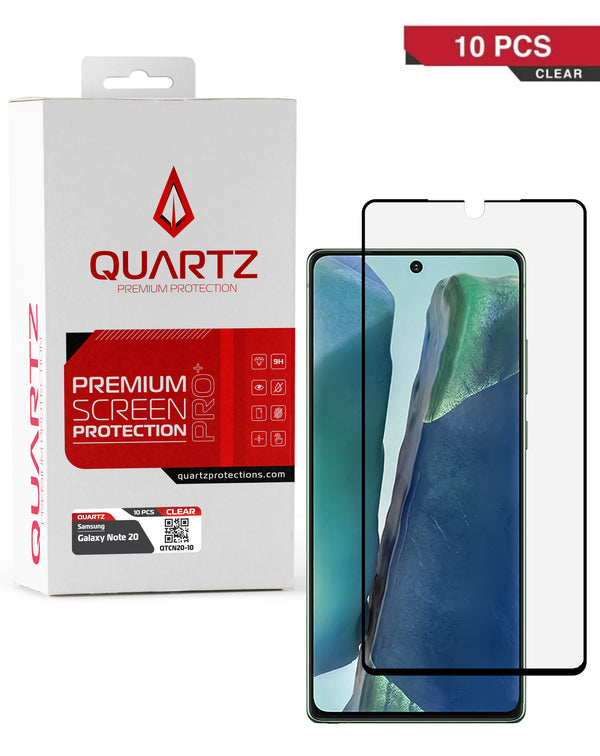 Vidrio templado transparente QUARTZ para Galaxy Note 20 en Guatemala, el mejor repuesto para tu dispositivo en talleres especializados.