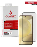 Protector de pantalla vidrio templado transparente para Samsung Galaxy S24 FE en pack de 10 unidades, ideal para mayoristas en Guatemala.