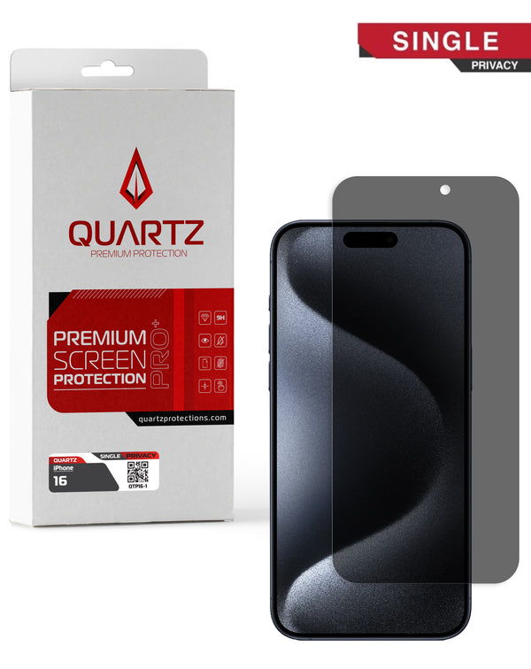 Protege la privacidad de tu iPhone 16 con una tapa trasera de privacidad QUARTZ en Guatemala.