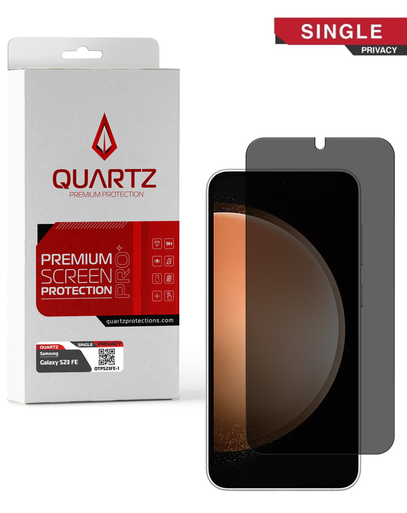 Protégete contra miradas indiscretas con un vidrio templado privacy para Samsung Galaxy S23 FE en Guatemala.