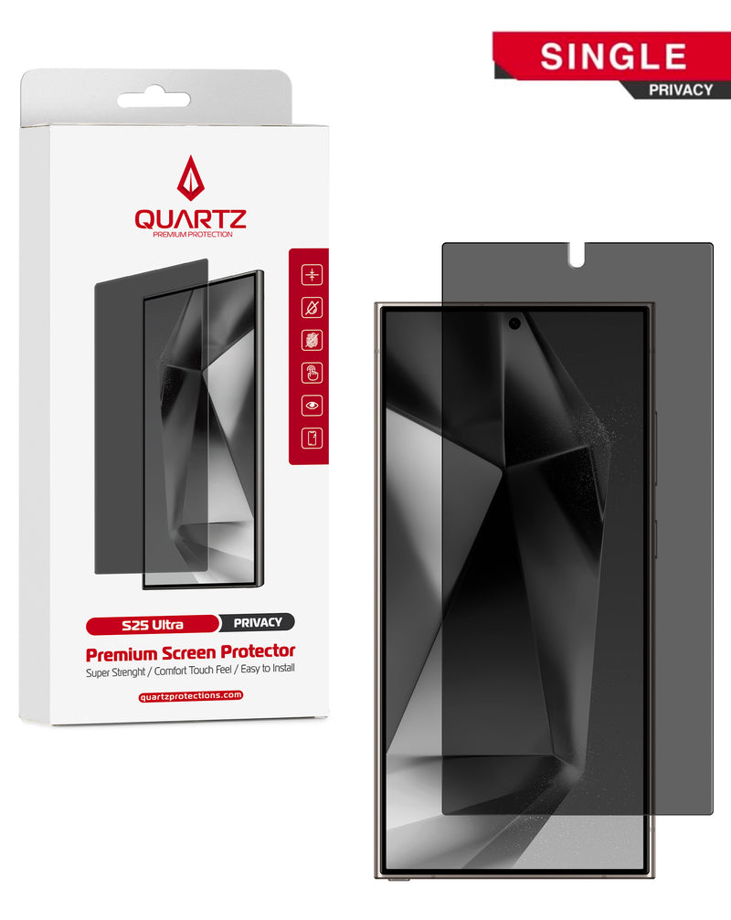 Protector de vidrio templado privacy para Galaxy S25 Ultra en Guatemala, ideal para mayoristas o reparaciones en talleres especializados.