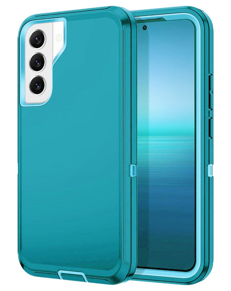 Encuentra la mejor funda heavy duty para Samsung Galaxy S22 en Guatemala, en color LIGHT TEAL, con protección superior para tu celular.