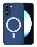 Encuentra el mejor case de carga inalámbrica magnética para Galaxy S23 en Guatemala con SlowBack en color azul marino.