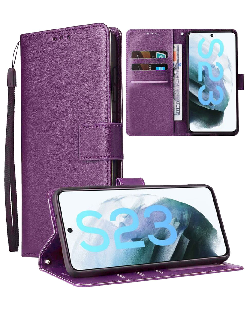 Encuentra la mejor funda de cuero morado para tu Samsung Galaxy S23 FE en Guatemala en SlowBack, tienda de accesorios para celulares.
