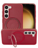 Protector de color rojo con soporte para Galaxy S23 Plus, ideal para evitar el sobrecalentamiento en Guatemala.