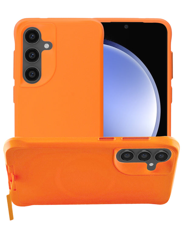 Encuentra el mejor estuche de silicona con cargador inalámbrico y soporte de metal para Samsung Galaxy S24 en Guatemala.