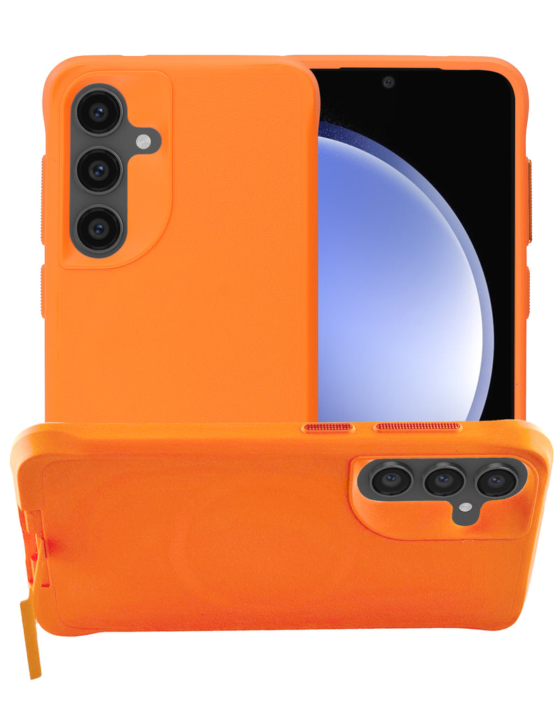Encuentra el mejor estuche de silicona con cargador inalámbrico y soporte de metal para Samsung Galaxy S24 en Guatemala.