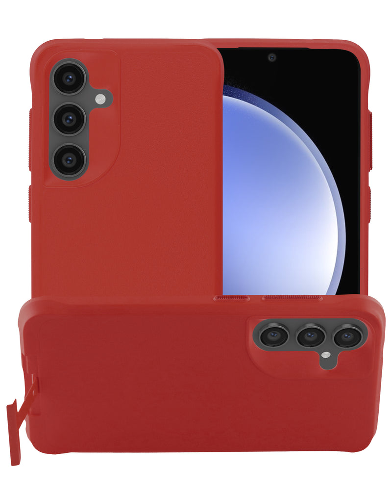 Compra una funda de silicona con cargador inalámbrico y soporte metálico para tu Galaxy S24 en Guatemala.